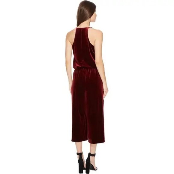 Burgundy 1. State Velvet Jumpsuit (NWT) - Picture 3 of 3